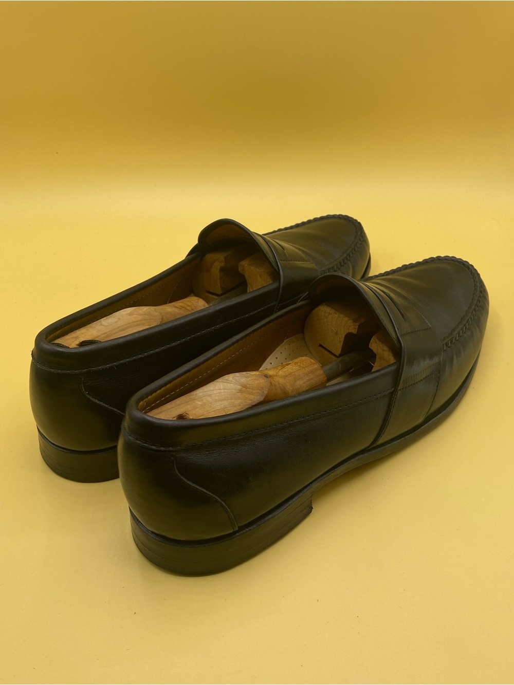 Allen Edmonds Black Leather Penny Loafers - Picture 2 of 6